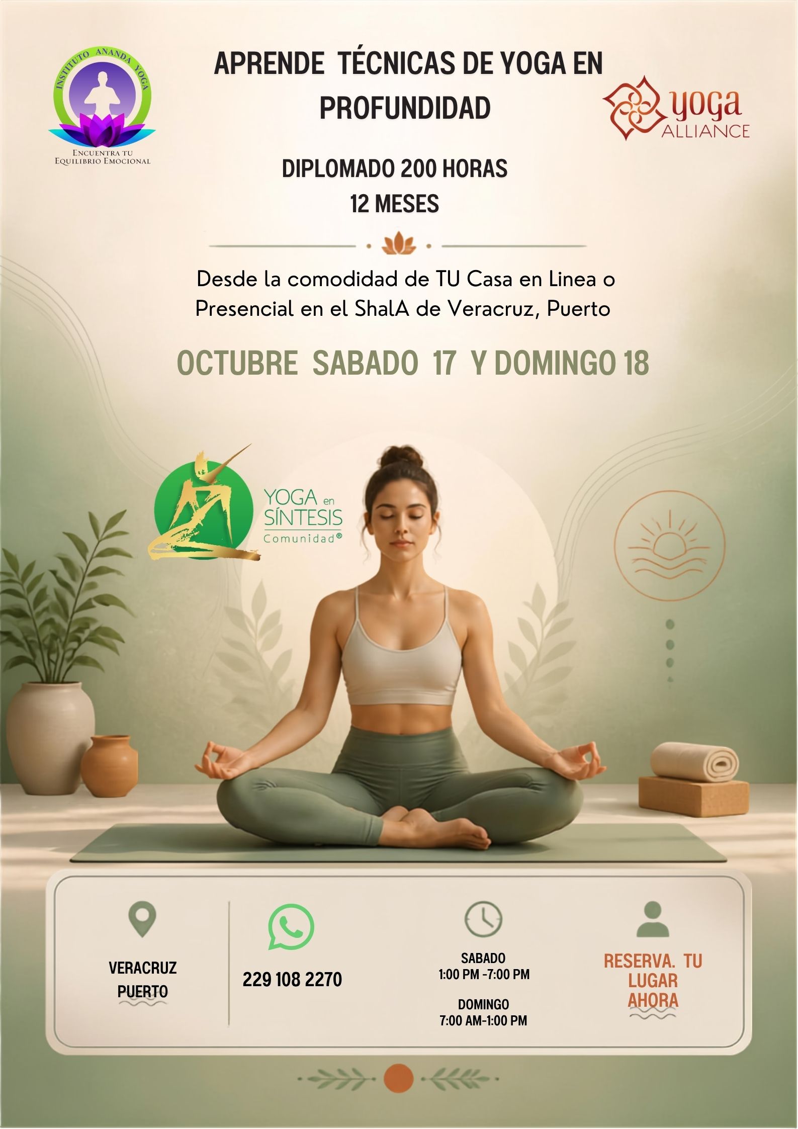 Poster Diplomado de Yoga en Veracruz