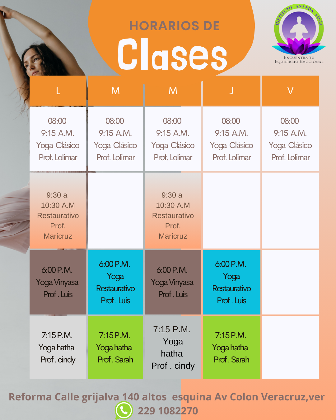 Horarios clases