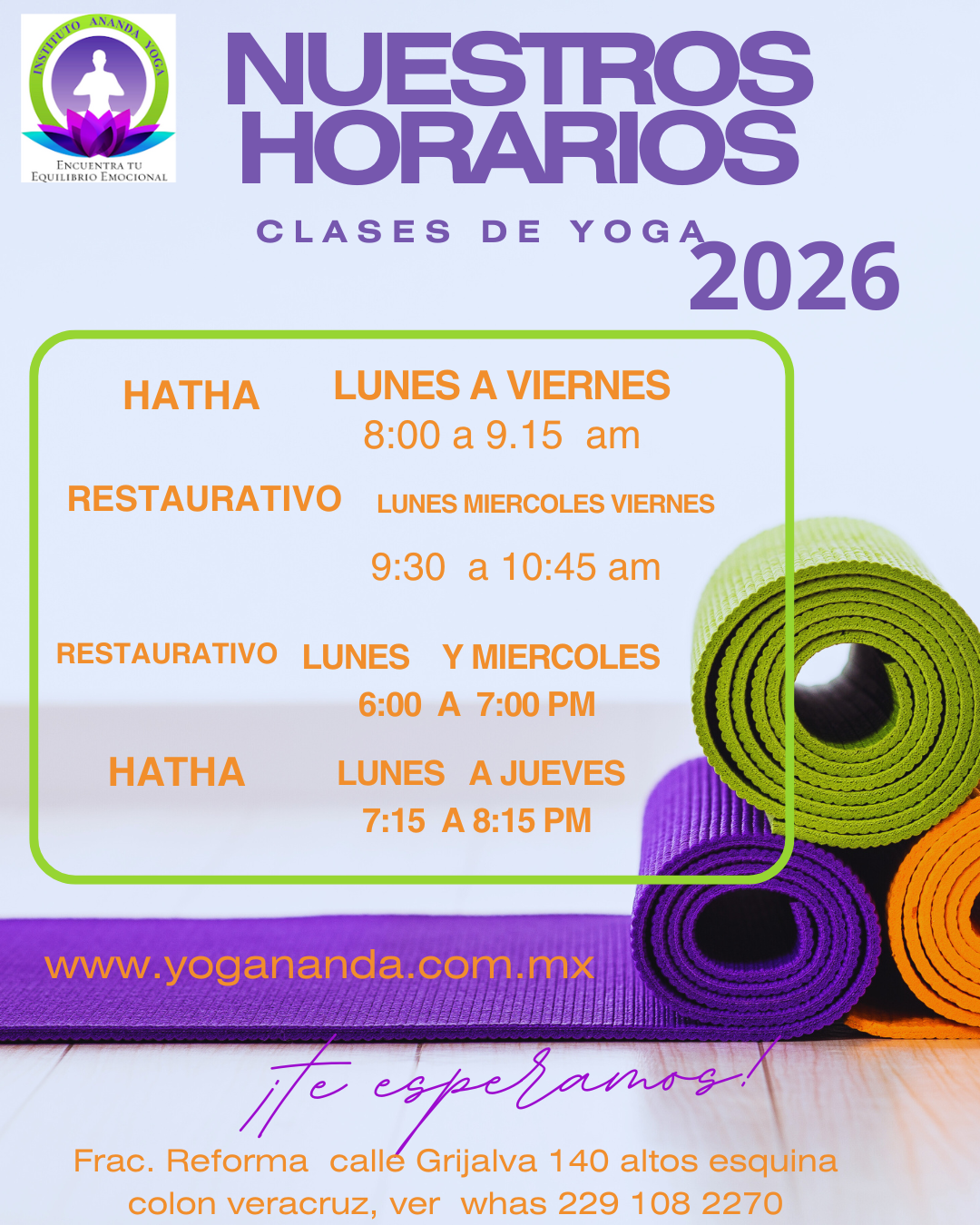 horarios enero